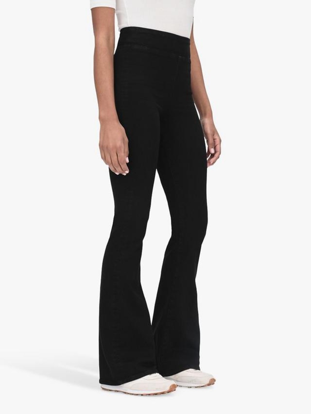 Frame Denim Black Jet Set High-Rise Flare Jeans